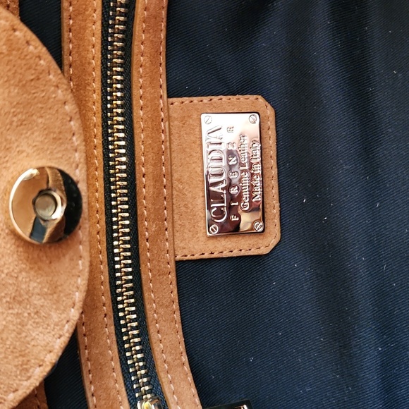 Claudia Firenze Tan Italian Suede  Handbag/crossbody/shoulder Bag - Picture 5 of 13